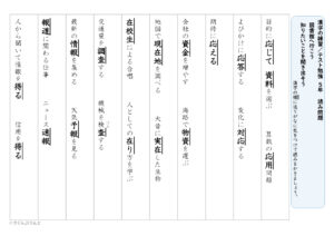 【東京書籍】５年漢字プリント　１学期②　